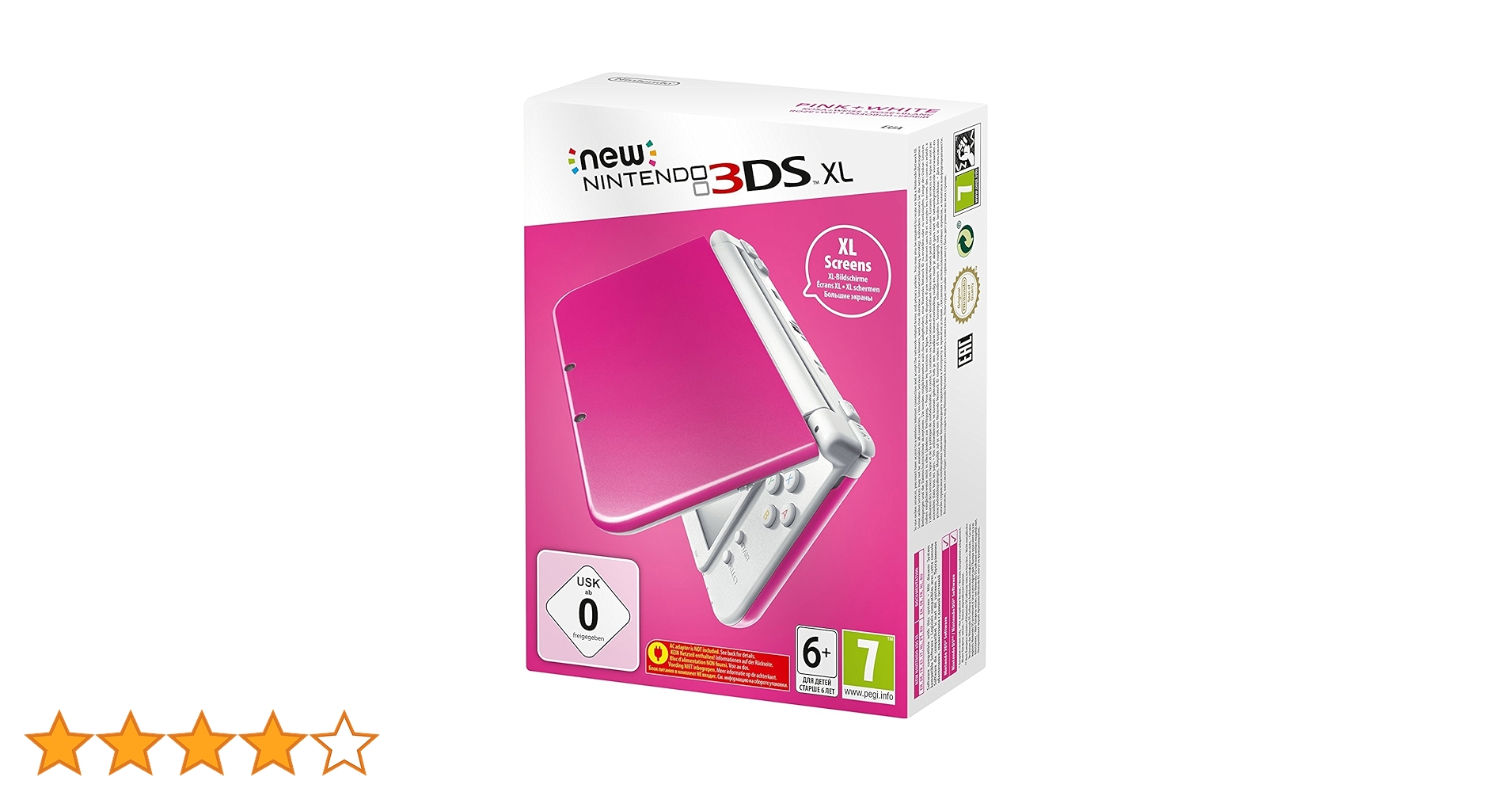 New Nintendo 3DS XL Pink White, 1 Konsole: Video Games